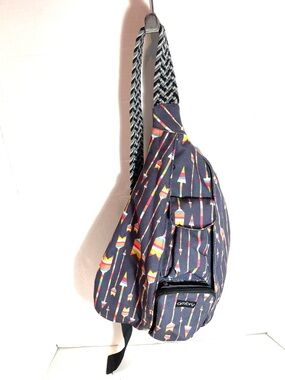 Ambry  Navy Arrow Print Sling Bag Crossbody/ Backpack Hiking Travel Vacation